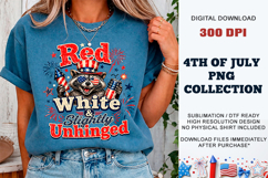 Red White Slightly Unhinged PNG | Sublimation DTF Product Image 5