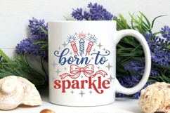 Born To Sparkle Svg, 4th Of July Svg, Coquette Patriotic Svg Product Image 6