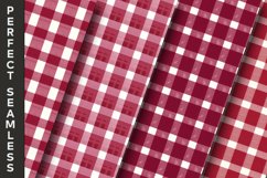 Maroon Gingham Digital Papers 12 Variations Product Image 5