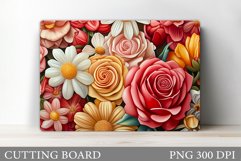 Flowers Cutting Board. Floral Cutting Board Design Product Image 1