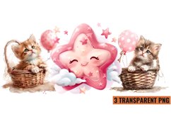 Watercolor Pink Baby Shower Clipart , PNG Product Image 1