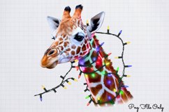 Christmas Giraffes Clipart PNG Product Image 1