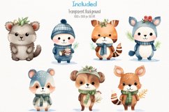 Winter Animals Christmas 31 Cliparts Collection Product Image 5