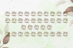 Flora Crest Split Monogram - Elegant Floral Split Monogram Product Image 4