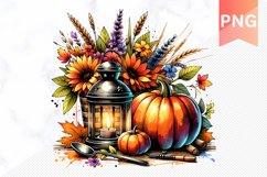 Autumn Pumpkin Harvest Sublimation - Clipart PNG Design Product Image 1