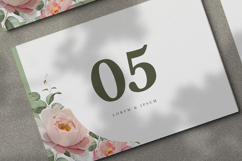 beautiful wedding card invitation set with peonies flower Product Image 5