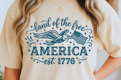 Land Of The Free USA 1776 Svg, 4th Of July Svg, Eagle Svg. Product Image 6