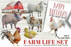 Farm Life Animal Clipart Sublimation Country Designs Product Image 1