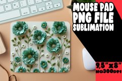 Vivid Blossom Delight: 3D Sublimation Mouse Pad Design Product Image 1