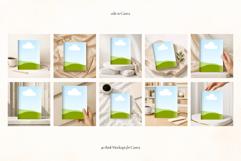 40 Editorial Book Cover Mockups for Canva Product Image 5