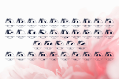 Crest Petal Split Monogram - Elegant Floral Split Monogram Product Image 4