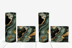 Green Marble Tumbler Wrap, Malachite Tumbler Designs Product Image 5