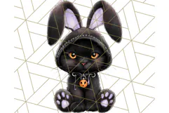 Halloween Bunny Clipart, Cute Bunnies in Costumes PNG Product Image 5