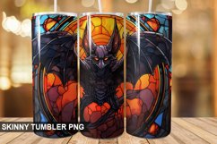 Stained Glass Halloween Bat PNG Tumbler Design Product Image 1