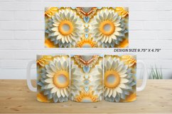 3D Sunflower Mug Wrap| Mug sublimation design Product Image 7
