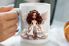 Christmas Black Angel Clipart , Christmas Angel PNG Product Image 5