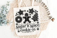 Sugar N Spice Cookie Co. Svg, Funny Christmas Baking Svg. Product Image 6