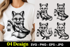Winter Fox SVG PNG Product Image 1