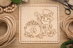 St. Patrick’s day basket base with leprechaun engraving file Product Image 5
