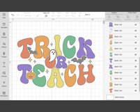 Trick or Teach svg, Teacher Halloween svg, Ghost svg Product Image 6