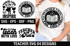 Teacher SVG Design - Teacher Livin The Dream Product Image 1