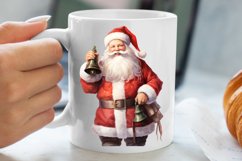 Watercolor Santa Claus Sublimation Clipart, Santa PNG Product Image 5