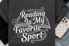Reading Is My Favorite Sport Svg, Funny Book Lover Svg. Product Image 6