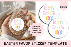 Easter Treat Round Sticker Canva Template - 5 Product Image 1