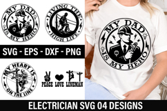 Electrician SVG Design - Living The High Life Product Image 1