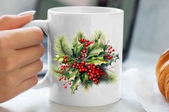 Winter Christmas Greenery Clipart, Christmas Greenery Clipar Product Image 5