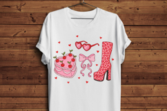 Coquette Valentine Sublimation PNG - Retro Heart Cake &amp; Leop Product Image 5