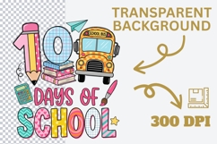 100 Days of School PNG, 100th Day of School Shirt Design Product Image 2