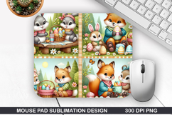 Bunny Mouse Pad Sublimation, Animals Mouse Pad PNG Design Product Image 1