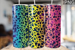 Rainbow Leopard Print Tumbler Wrap - High Quality 300 Dpi Product Image 1