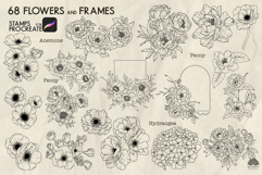 Summer Flower Garden Procreate stamps Product Image 2