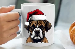 Christmas Peeking Dogs Clipart, Christmas PNG Product Image 1