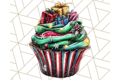 Christmas Cupcake PNG Clipart, Cute Food PNG, Holiday Treat Product Image 5