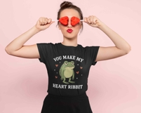You Make My Heart Ribbit PNG Digital Download Retro Frog Product Image 3