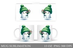 Cute Ghost Mug Design. Halloween Mug Sublimation Product Image 1