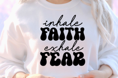Inhale faith exhale fear SVG, Christian Retro SVG Product Image 1