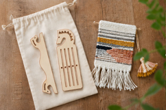 Pocket size rigid heddle loom shuttle horses digital downloa Product Image 5