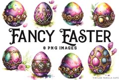 Easter Egg Clipart - Watercolor Transparent PNG Clip Art Product Image 1