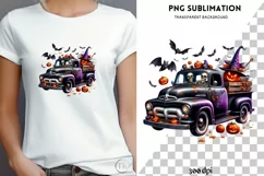 Halloween Pumpkins & Truck Sublimation Prints for Crafting, Product Image 1