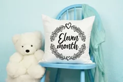 Months SVG, 1 2 3 4 5 6 7 8 9 10 11 12 month SVG Product Image 12