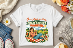 Vintage Wander Quote Picnic Illustrations Product Image 7