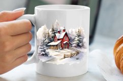 Christmas Houses Clipart Sublimation Product Image 5