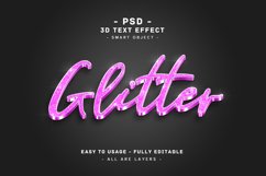 5 pack 3d glitter colors text style effect vol.1 Product Image 5