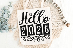 Hello 2026 Svg, New Years Svg, New Years Eve Svg, 2026 Svg. Product Image 6