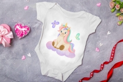 Watercolor Pastel Unicorn Clipart Product Image 3
