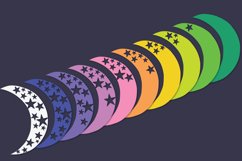 3D Rainbow Moon | 10 SVG layers Product Image 5